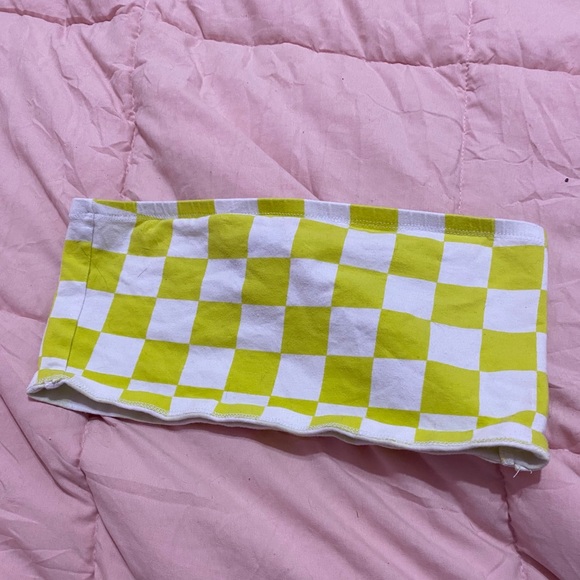 neon yellow/white sleeveless shirt - Picture 2 of 4